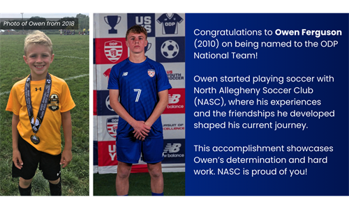 NASC player with ODP Honors